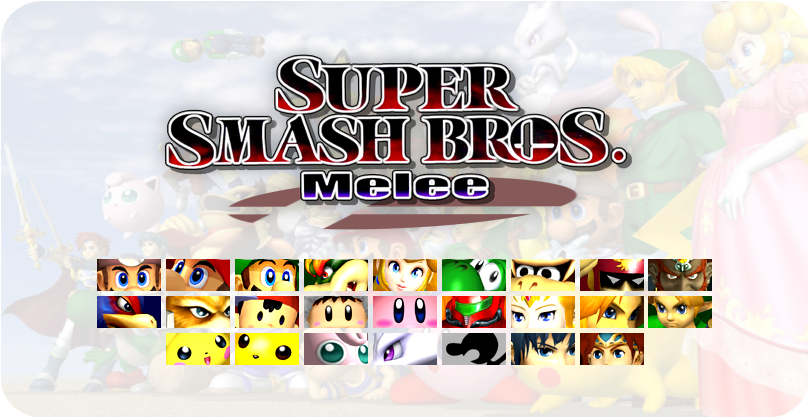 Original - Smash Bros Melee Title (822x429), Png Download