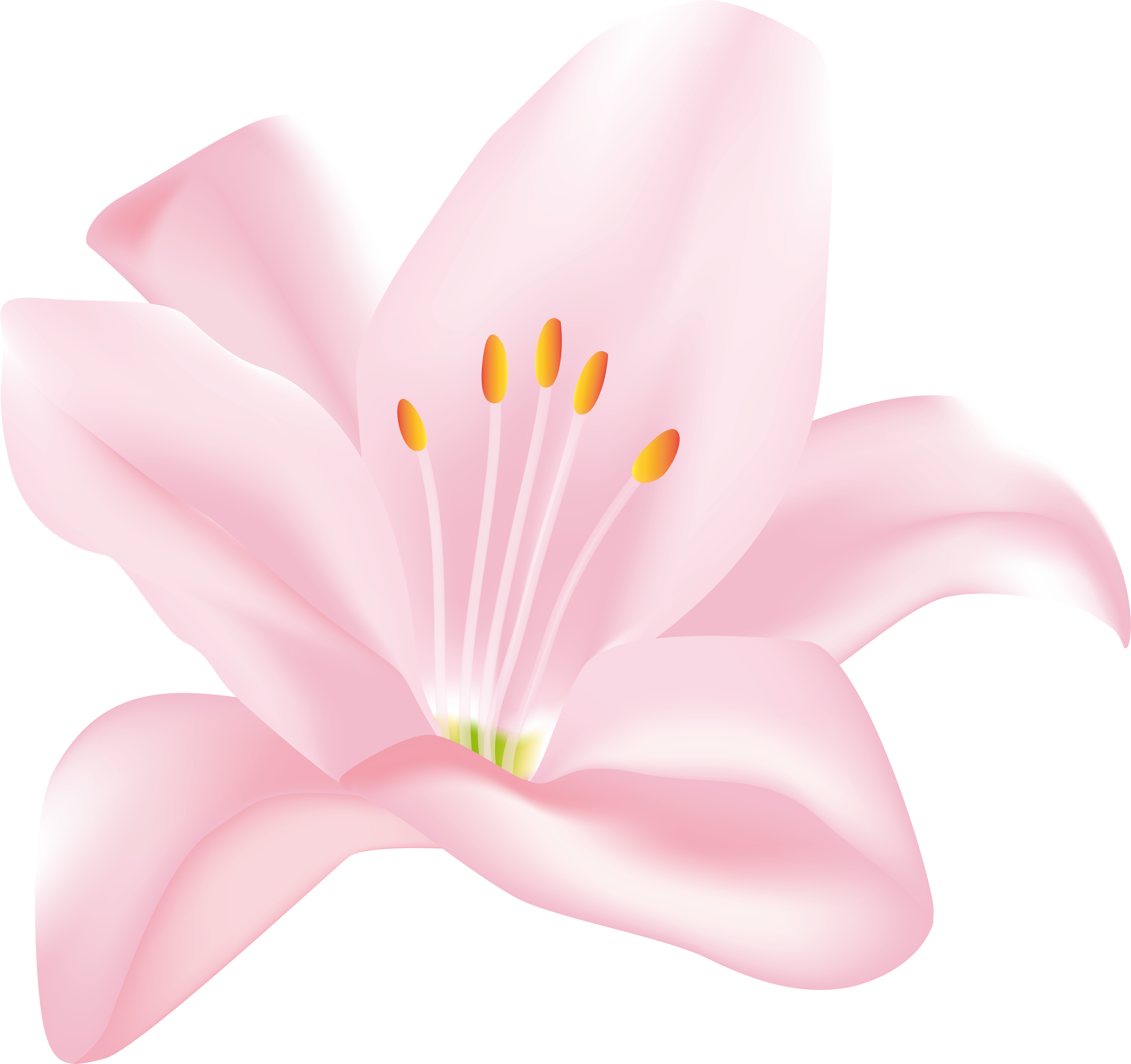 Pink Flower Clip Art Png Transparent Image (8000x7525), Png Download