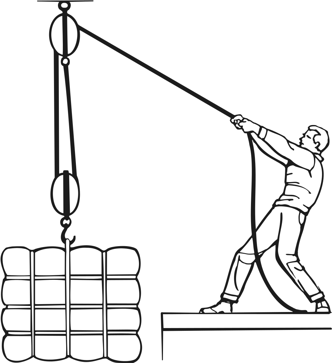 Lever And Pulley Archimedes (1200x1312), Png Download