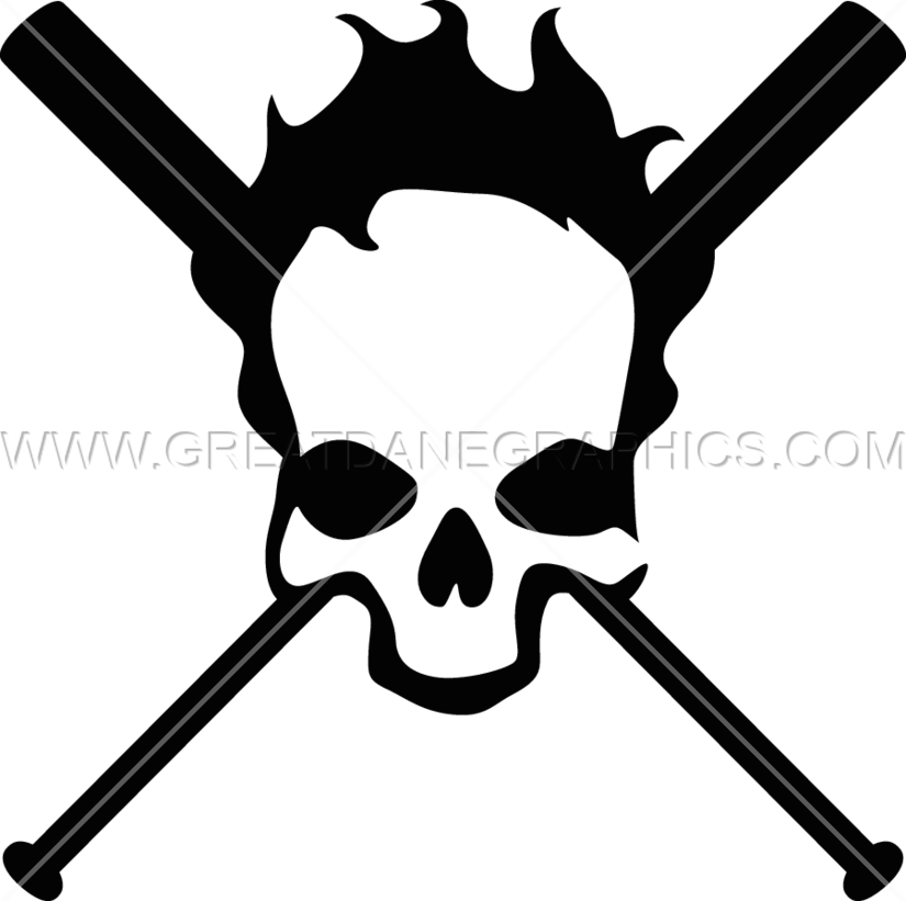 Baseball Clipart Skull (825x821), Png Download