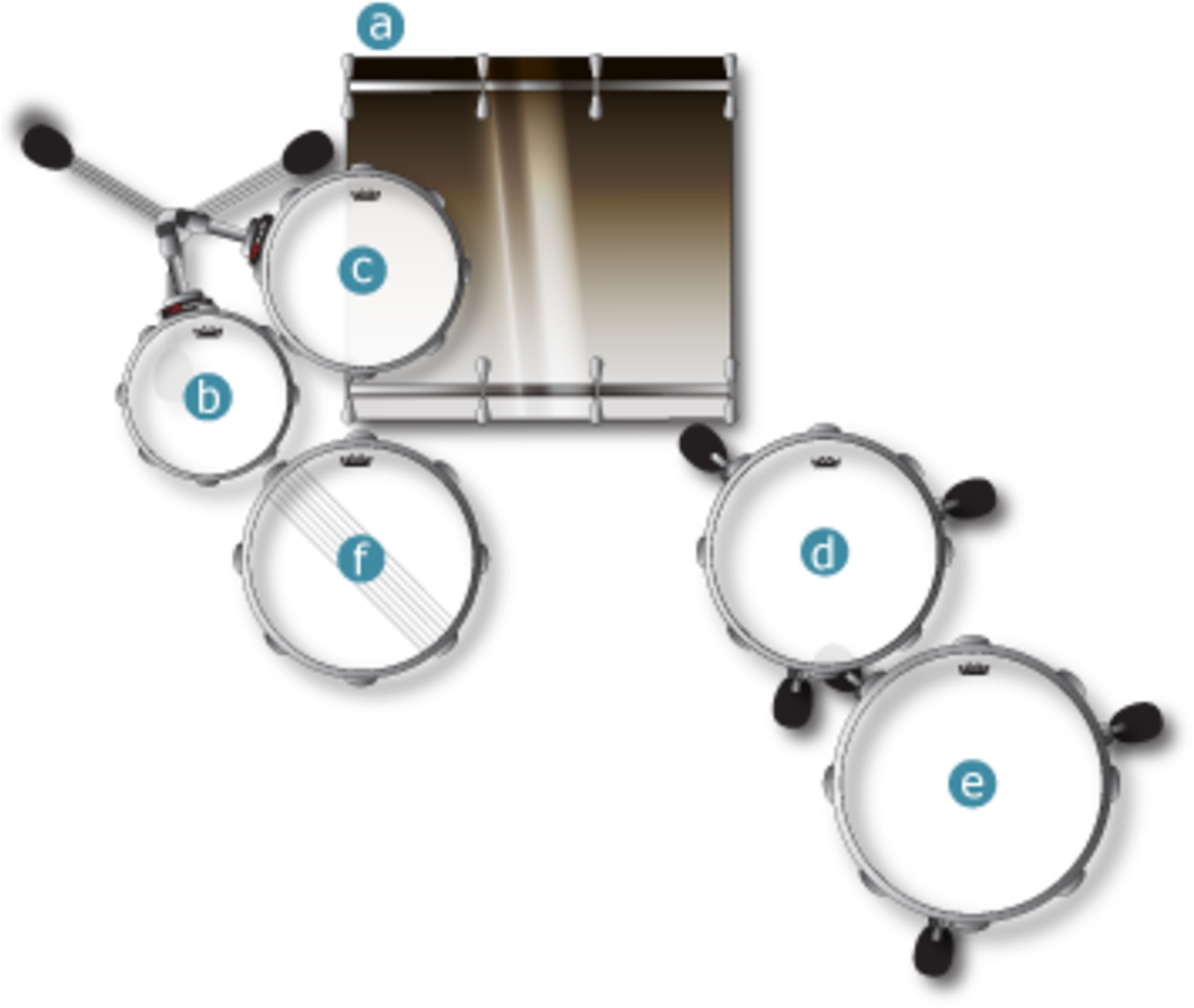 Drum Setup - Earrings (1440x1242), Png Download