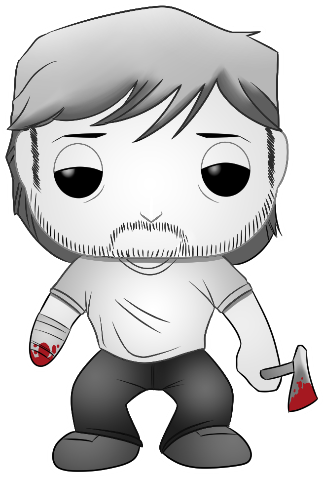 #02 Rick Grimes - Cartoon (878x1008), Png Download