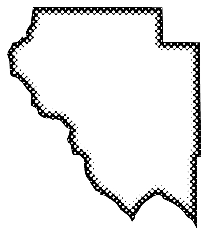 A Map Of Okeechobee With Dots Reversed Out Of A Black - Pattern (680x768), Png Download