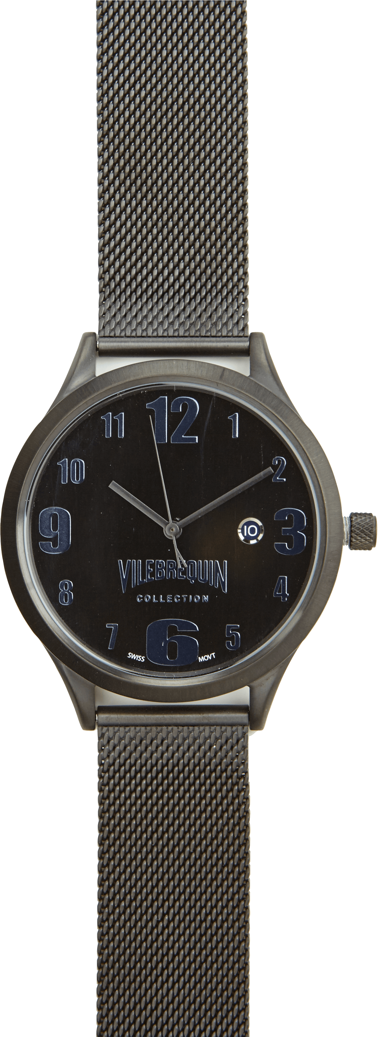 Metal Mesh Watch - Analog Watch (3920x3920), Png Download