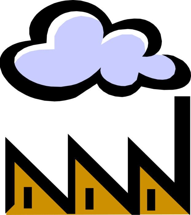 Vector Illustration Of Industrial Manufacturing Factory - Factory Symbol (622x700), Png Download