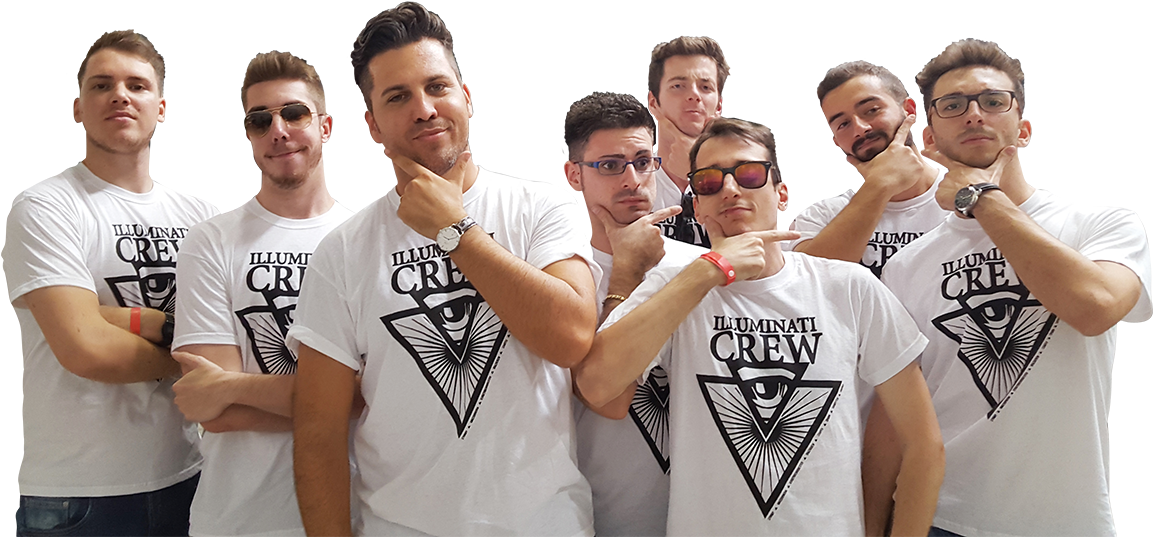 Illuminati Crew Png - Youtuber Degli Illuminati Crew (1200x566), Png Download