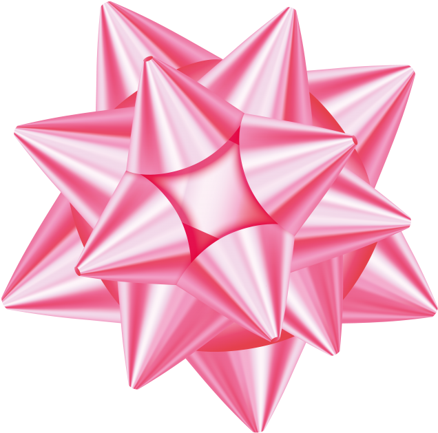 Pink Gift Bow - Blue Gift Ribbon .png (866x650), Png Download