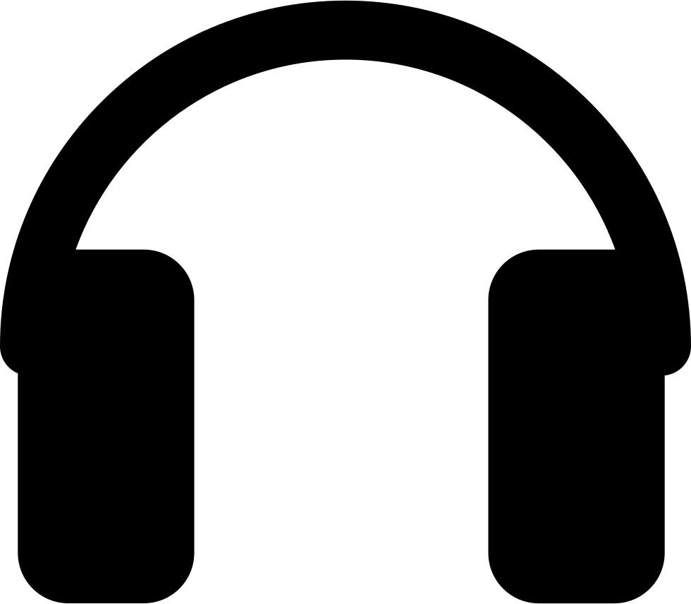Headphones Silhouette Png - Silhouette Of Headphones (980x856), Png Download