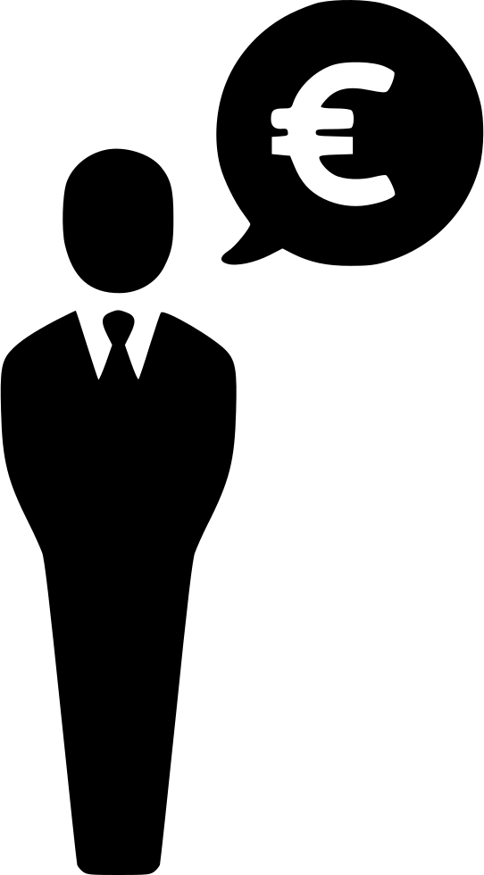 Clip Art Royalty Free Stock Euro Earnings Salesman - Salesman Icon Png (542x980), Png Download