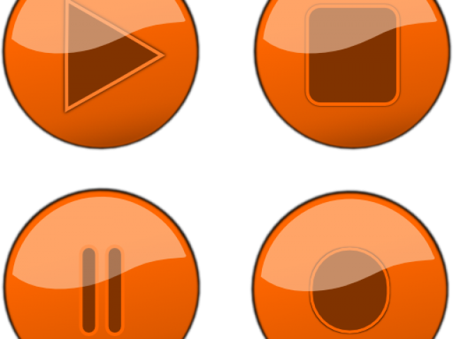 Button Clipart Orange Button - Tombol Play Png (640x480), Png Download