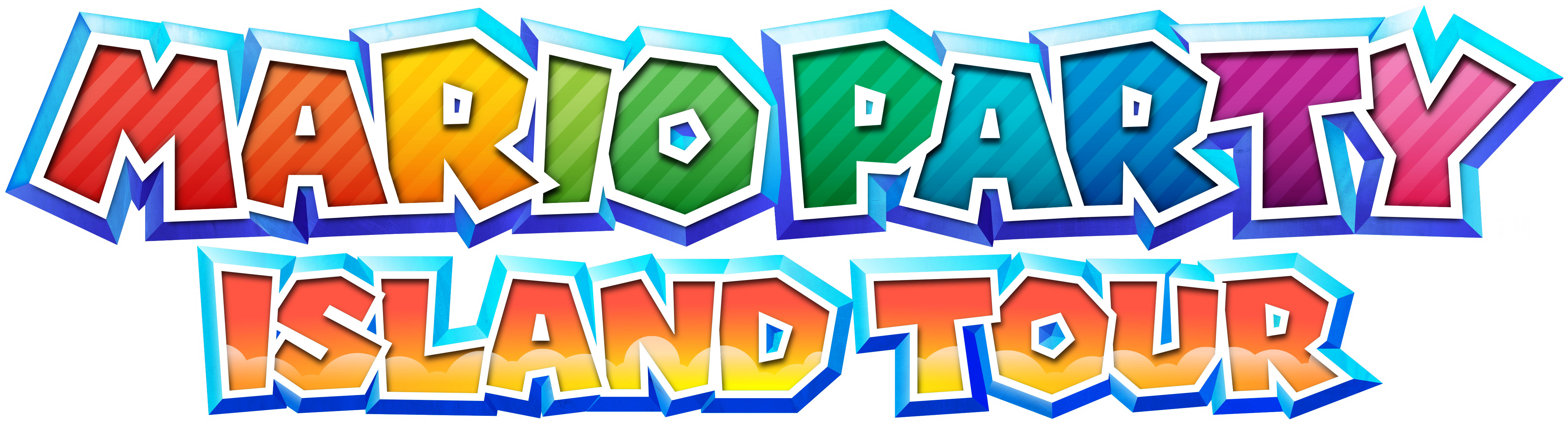 Beautiful New Artwork For Mario Party - Mario Party Island Tour Logo Transparent (4622x1249), Png Download