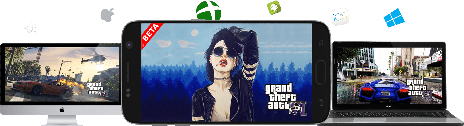 Gta 6 Release Date Pc - Gta Vice City (1800x469), Png Download