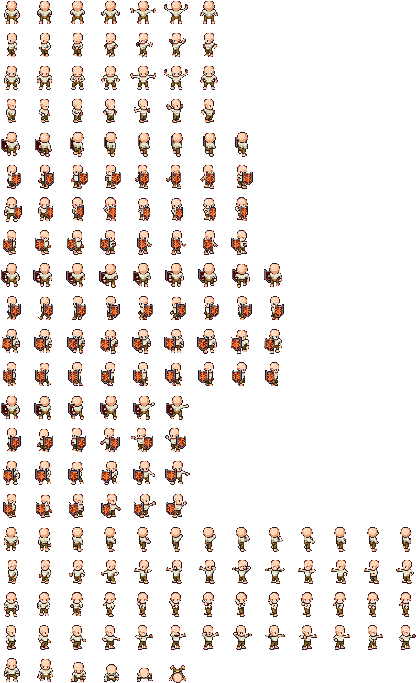 Your Image - Pixel Art Character Sprite Sheet (832x1344), Png Download