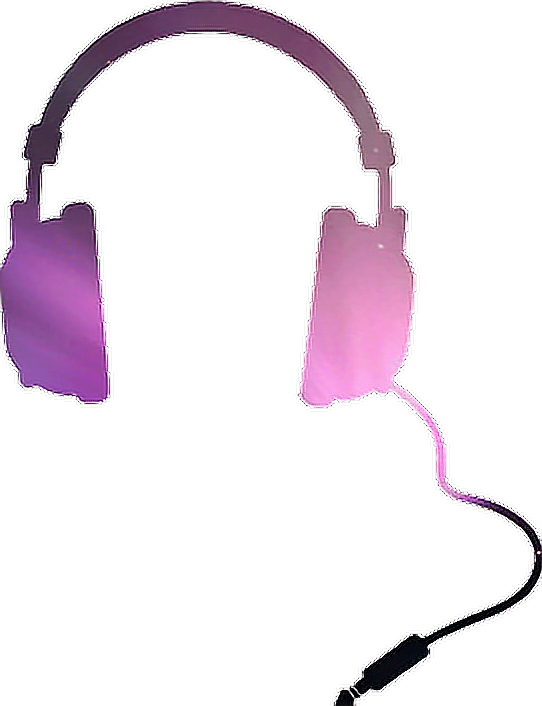 Headphones Galaxy Pink Violet Sticker Report Abuse - Music Gif (542x706), Png Download