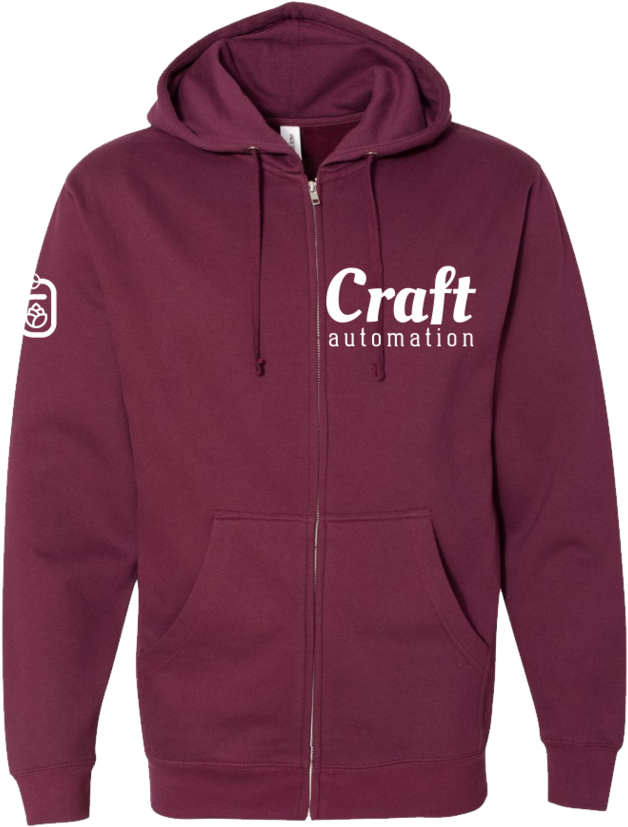 Zip-ups Maroon - Hoodie (1000x1000), Png Download