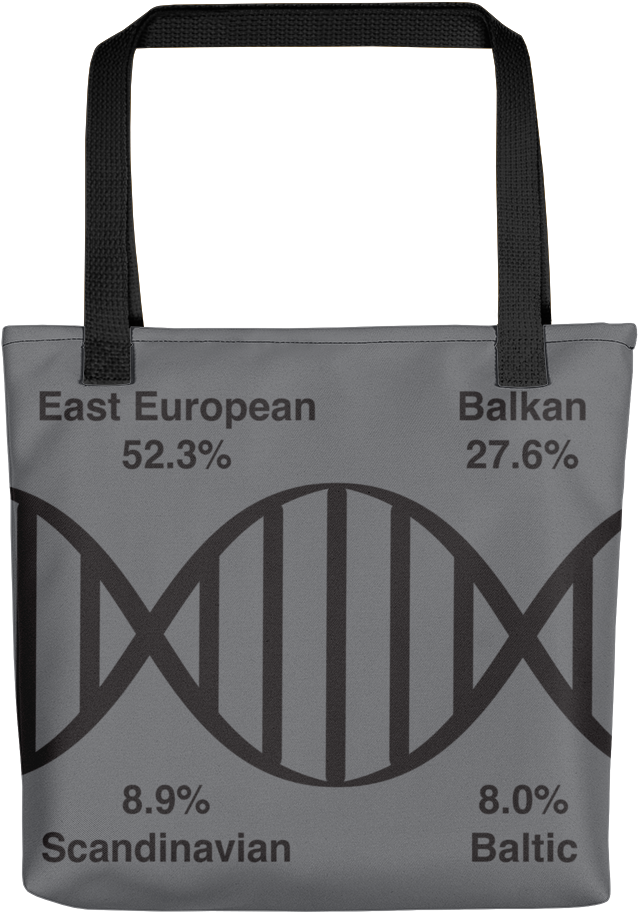 Black Dna Helix Tote Bag - Tote Bag (1000x1000), Png Download