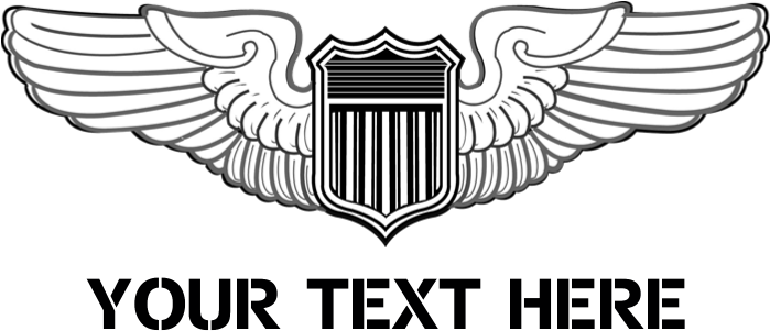 Personalized Pilot Wings Neck Tie - Air Force Nav Wings (700x700), Png Download