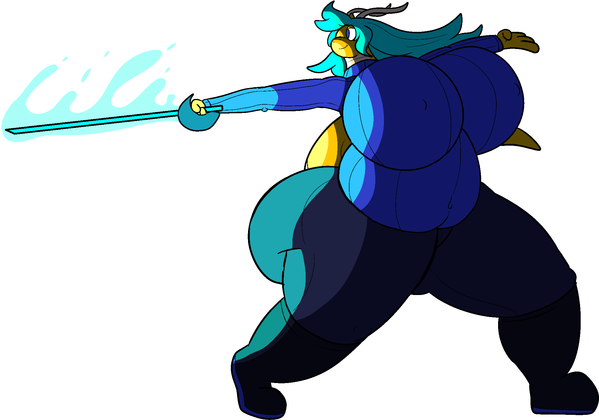 Draddi's Rapier Practice - Cartoon (2191x1600), Png Download