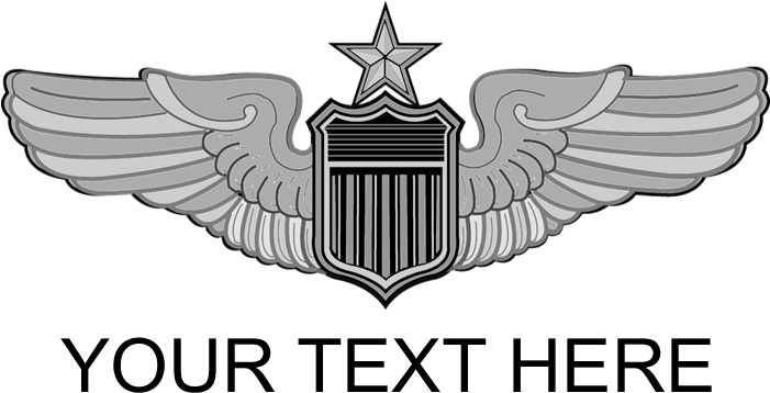 Personalized Senior Pilot Wings Infant Bodysuit - Air Force Nav Wings (700x700), Png Download