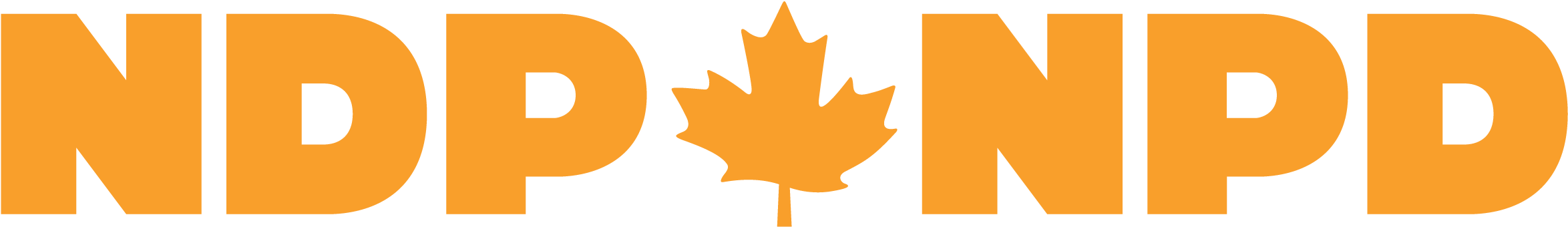 File - Ndp-npd Canada - Png - Maple Leaf (2550x630), Png Download