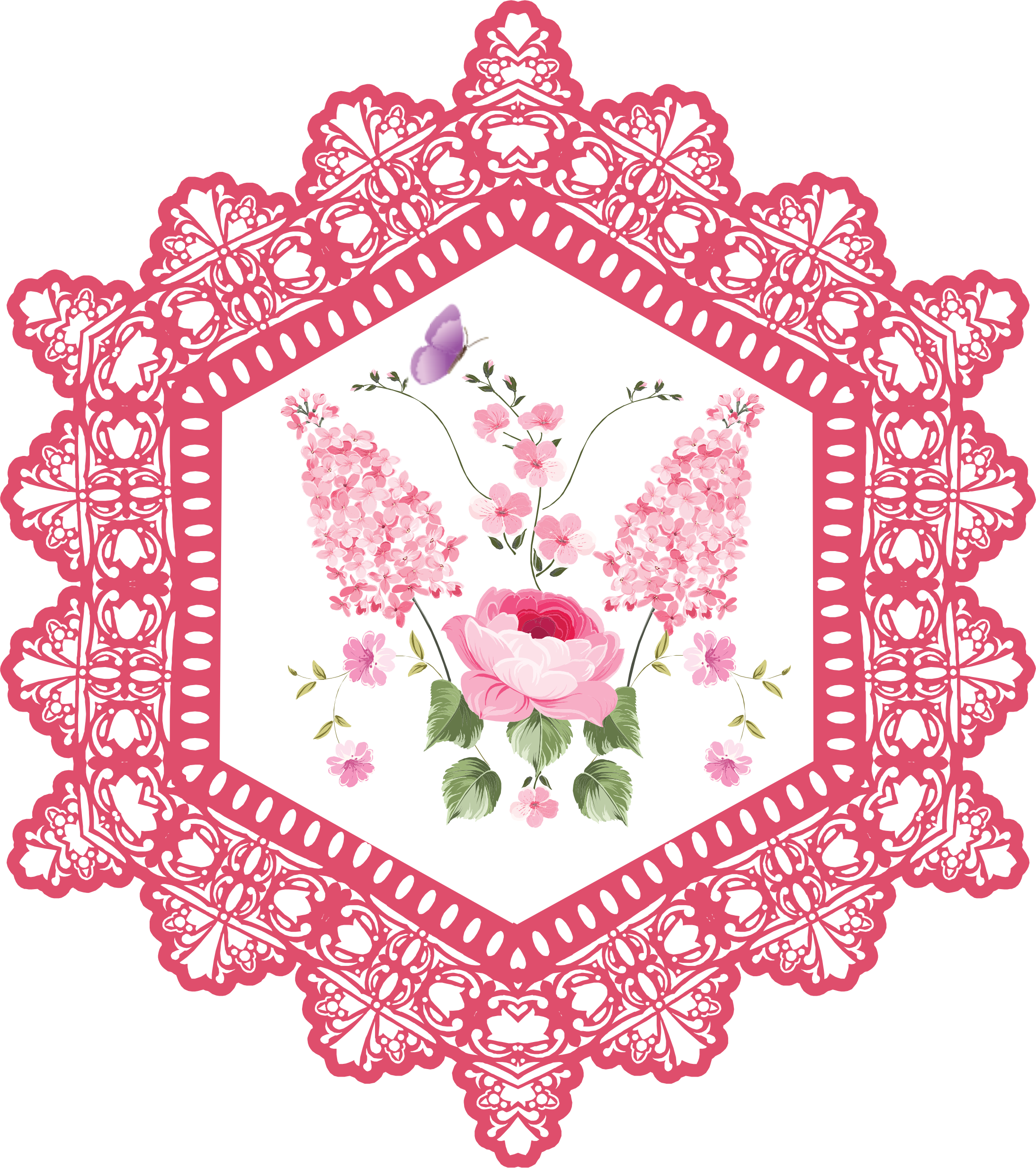 Florals And Lace Is A Downloadable Machine Embroidery - In Memoriam Card (2188x2467), Png Download