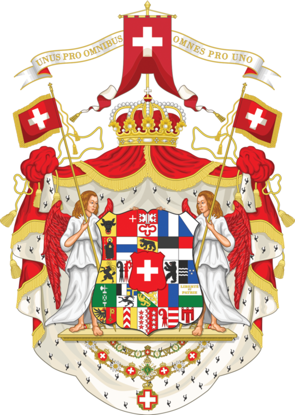 Royal Family Of Switzerland - Kingdom Of Switzerland Coat Of Arms (600x844), Png Download