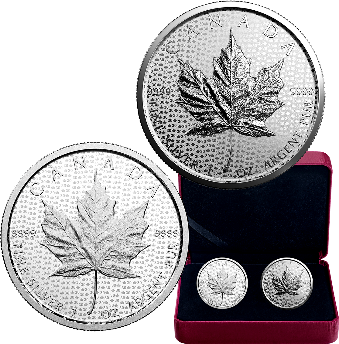 2018 1 Oz Canada 30th Anniversary Of The Silver Maple - 2018 30 Anniversary Maple Leaf (1198x1166), Png Download