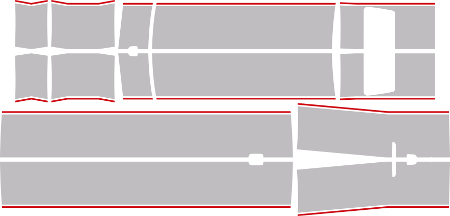 Dodge Charger Rally Racing Dual Stripes Kit - Slope (880x422), Png Download