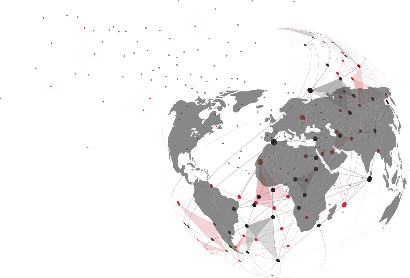 Globe - Vector World Map Silhouette (1348x915), Png Download
