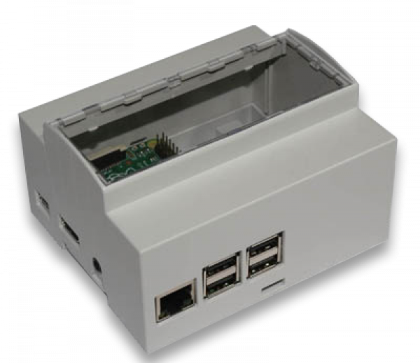 Boitier Raspberry Pi 3 Rail Din (600x518), Png Download