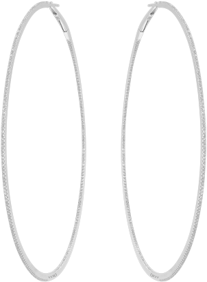 Gold And Diamonds 8cm Hoops Earrings 8442 $ - Earrings (600x600), Png Download