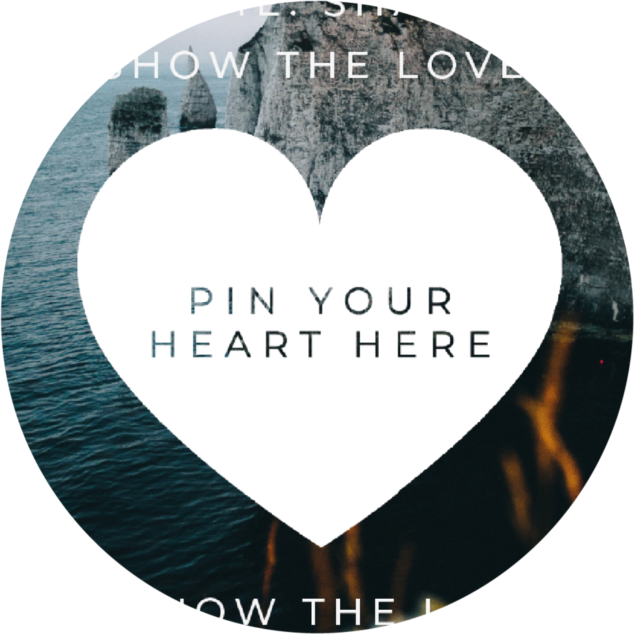 Show The Love Postcard - Heart (1000x1000), Png Download