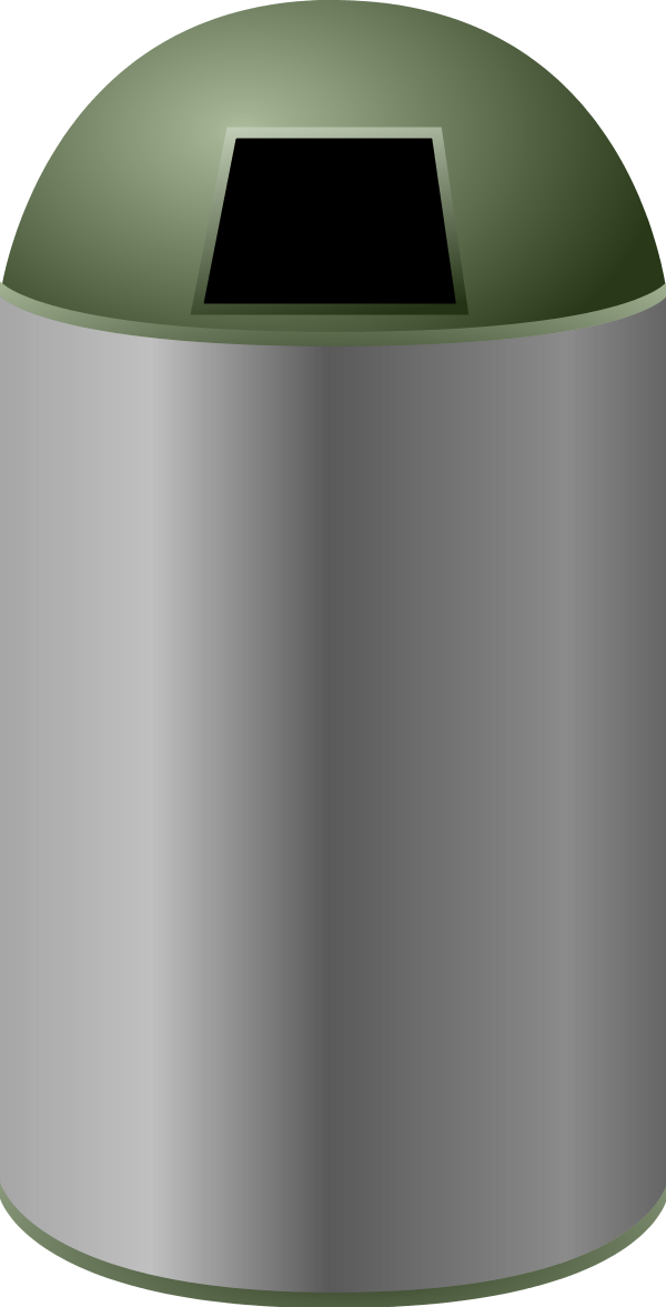 Vector Clip Art - Waste Container (600x1177), Png Download
