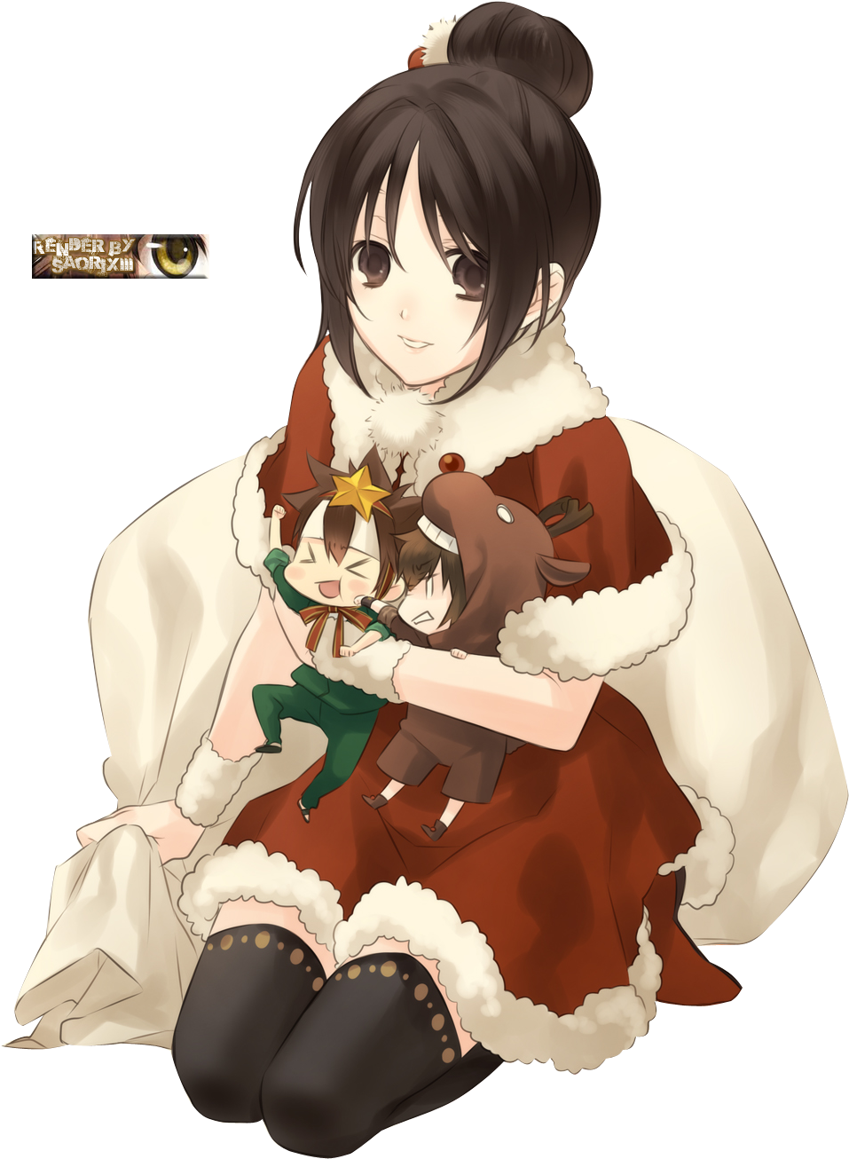 Renders Yukimura Chizuru Mere Noel Hakuouki By Saorixiii - Render Manga Anime Noel (1000x1500), Png Download
