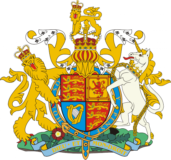 During The Middle Ages, Lions Were Adopted As Symbols - Escudo De Reino Unido (600x561), Png Download