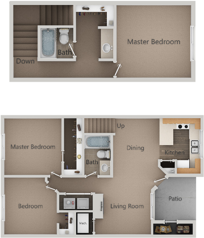 Townhome - Floor Plan (1280x960), Png Download