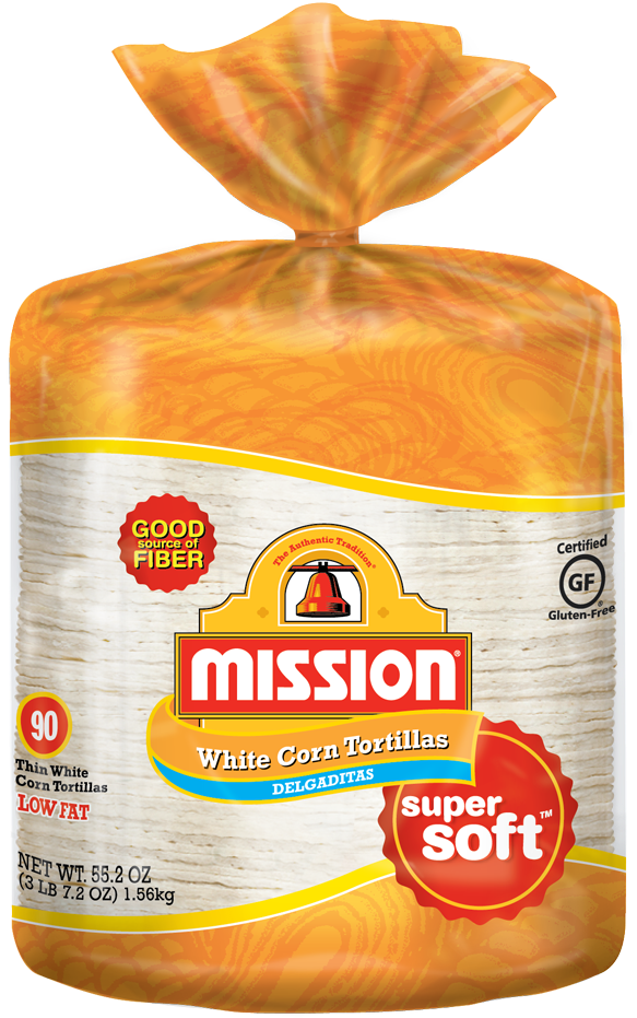 Extra Thin White Corn Tortillas - Mission Corn Tortillas (880x940), Png Download