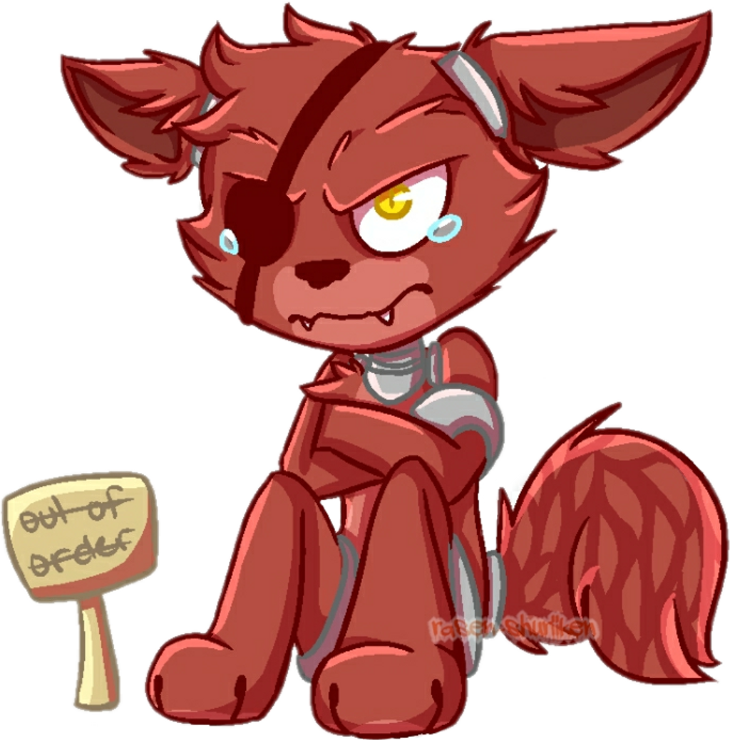 Foxy Sticker - Chibi Foxy (1024x1039), Png Download