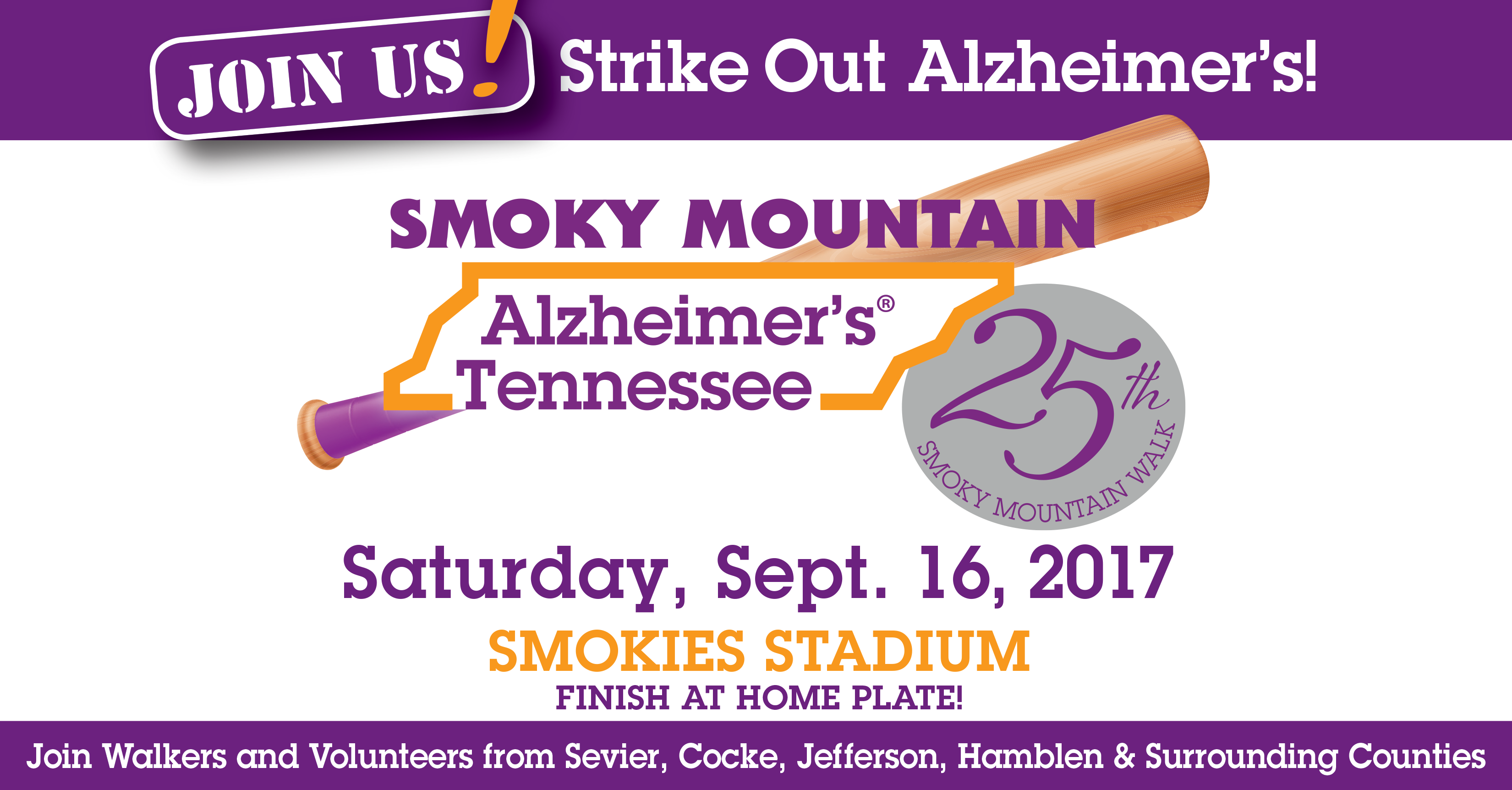 Smoky Mountain Alzheimer's Tennessee Walk - Alzheimer's Tennessee (3300x1724), Png Download