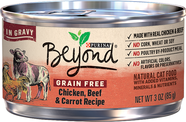 Beyond® Gravy Grain Free Chicken, Beef & Carrot Recipe - Purina Beyond Grain-free Wet Cat Food (800x1000), Png Download