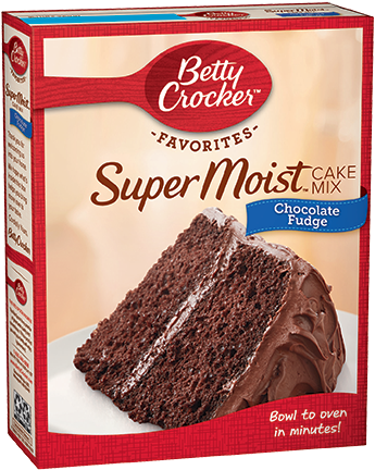Supermoist® Chocolate Fudge Cake Mix - Betty Crocker Chocolate Cake Mix (800x450), Png Download