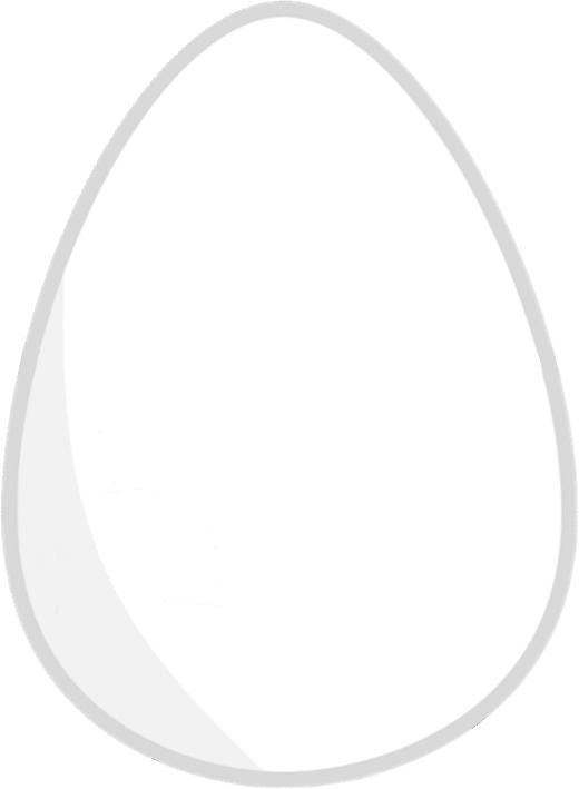 Eggy Without Glasses - White Ring With Transparent (520x709), Png Download