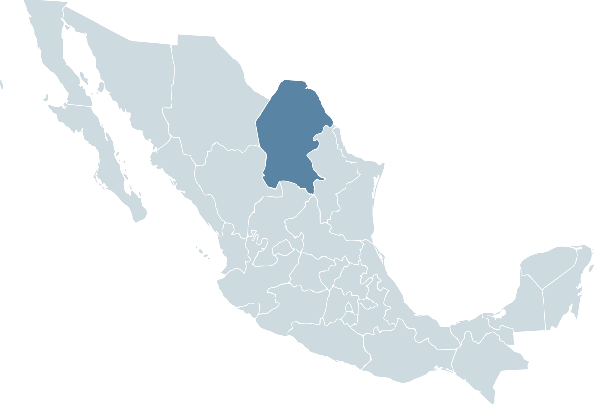 Coahuila - Veracruz Mexico Map Png (1200x816), Png Download
