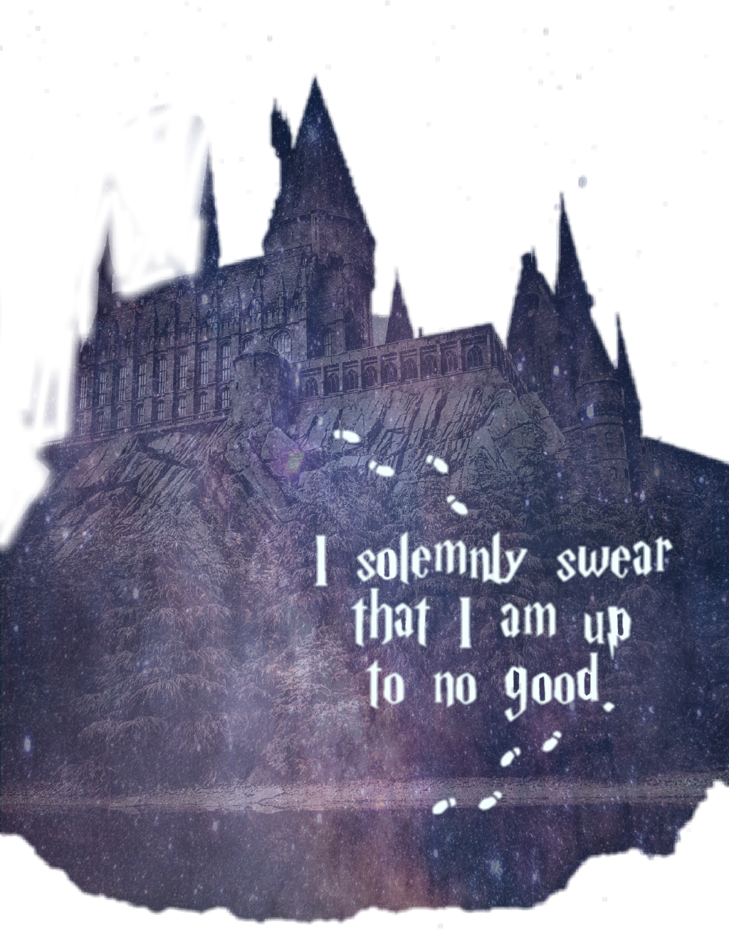 Hogwarts Sticker - Setting For Hogwarts (1024x1305), Png Download