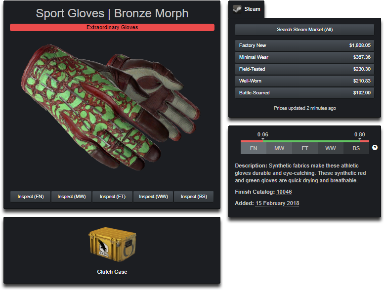 Here's The Gloves That'll Be Featured Since Steam Prices - Skiny Do Rekawic Cs Go (807x604), Png Download