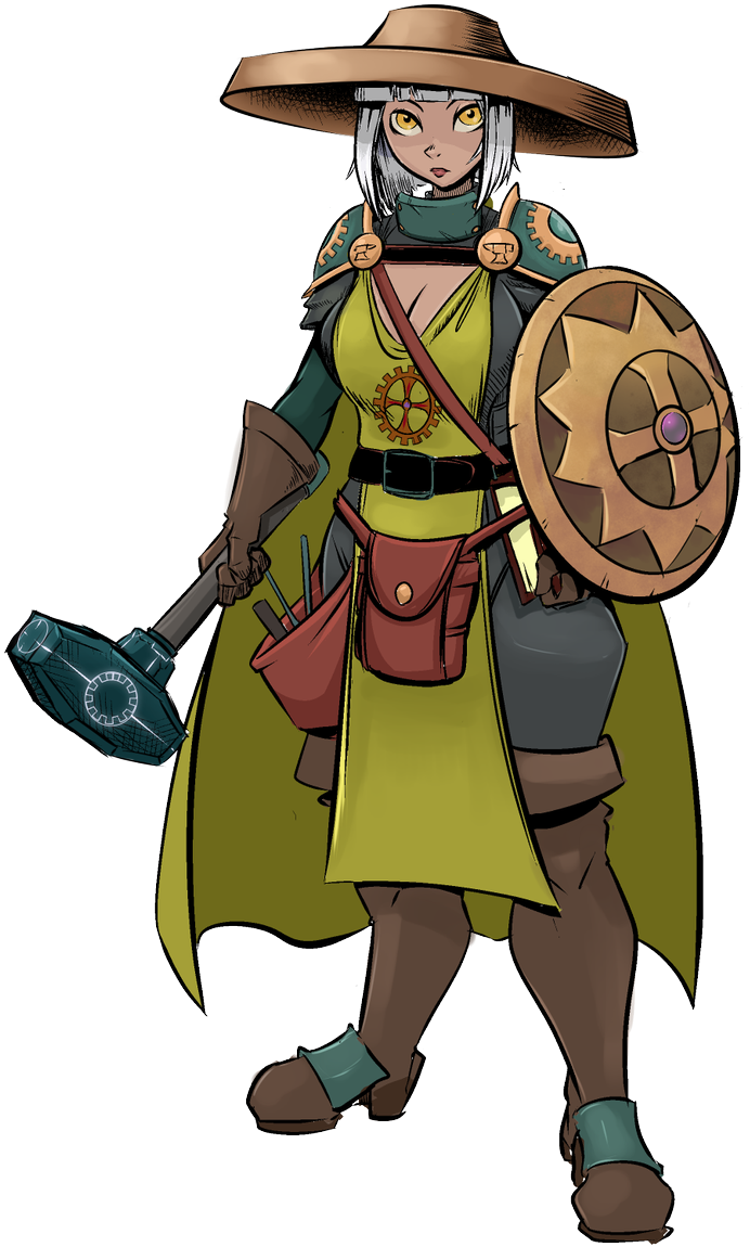 Cleric Of Gond Sunny - Cartoon (737x1200), Png Download