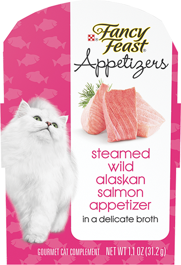 Steamed Wild Alaskan Salmon Appetizer In A Delicate - Fancy Feast (800x1000), Png Download