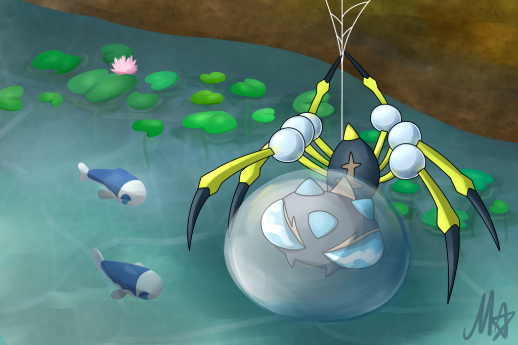 View Araquanid By Maruipanamka-das0l90 , - Pokemon Araquanid (1024x683), Png Download