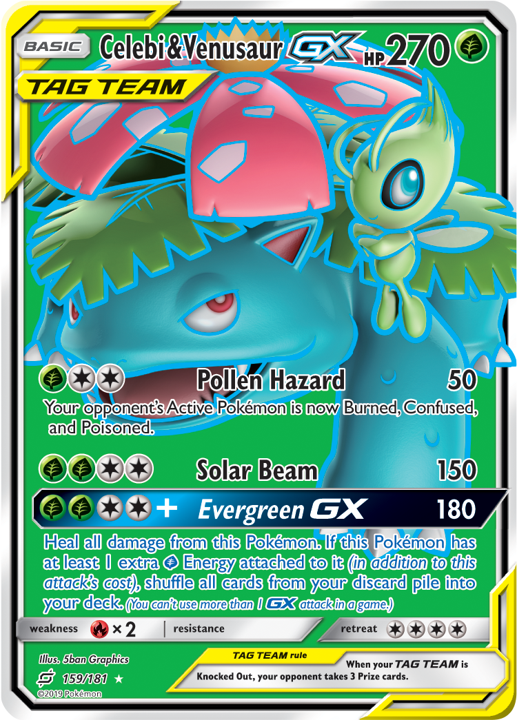Dialga - Celebi And Venusaur Tag Team (819x1114), Png Download