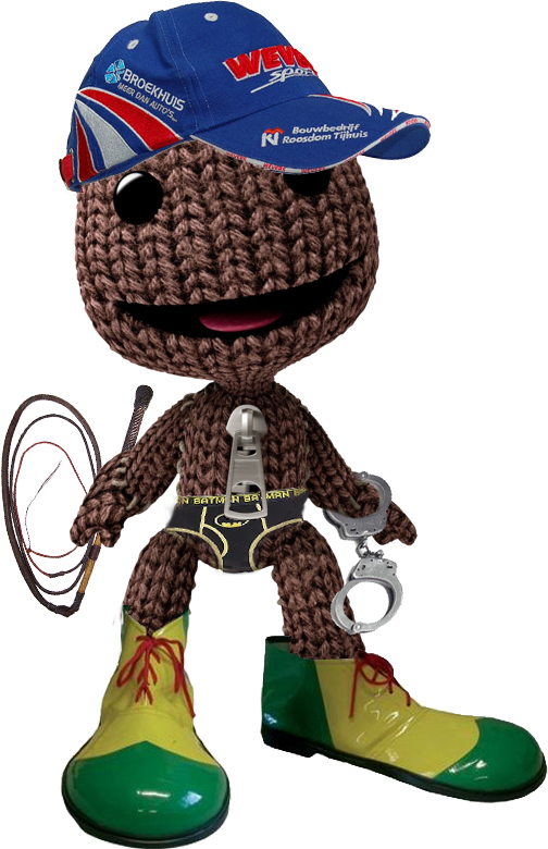 Dominating-sackboy - Little Big Planet Head (504x780), Png Download